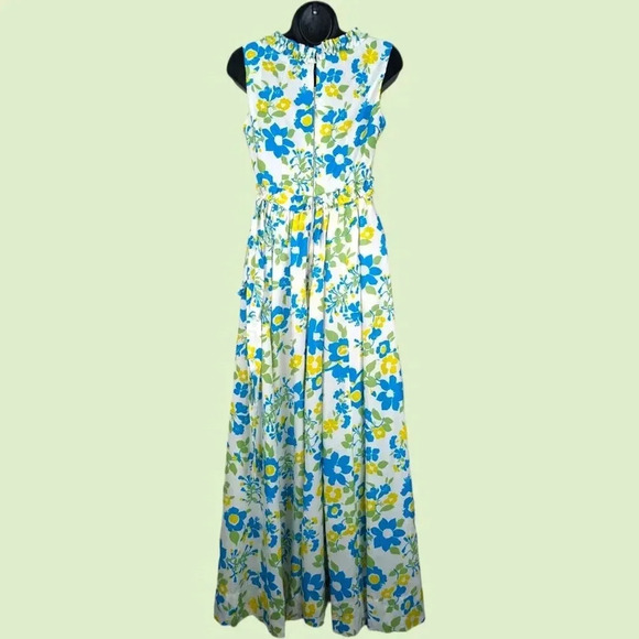 Handmade Sleeveless Floral Vintage Dress - Picture 4 of 11